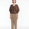 Tops Nothing written | 4Th / Haig V-Neck Pullover (Brown)