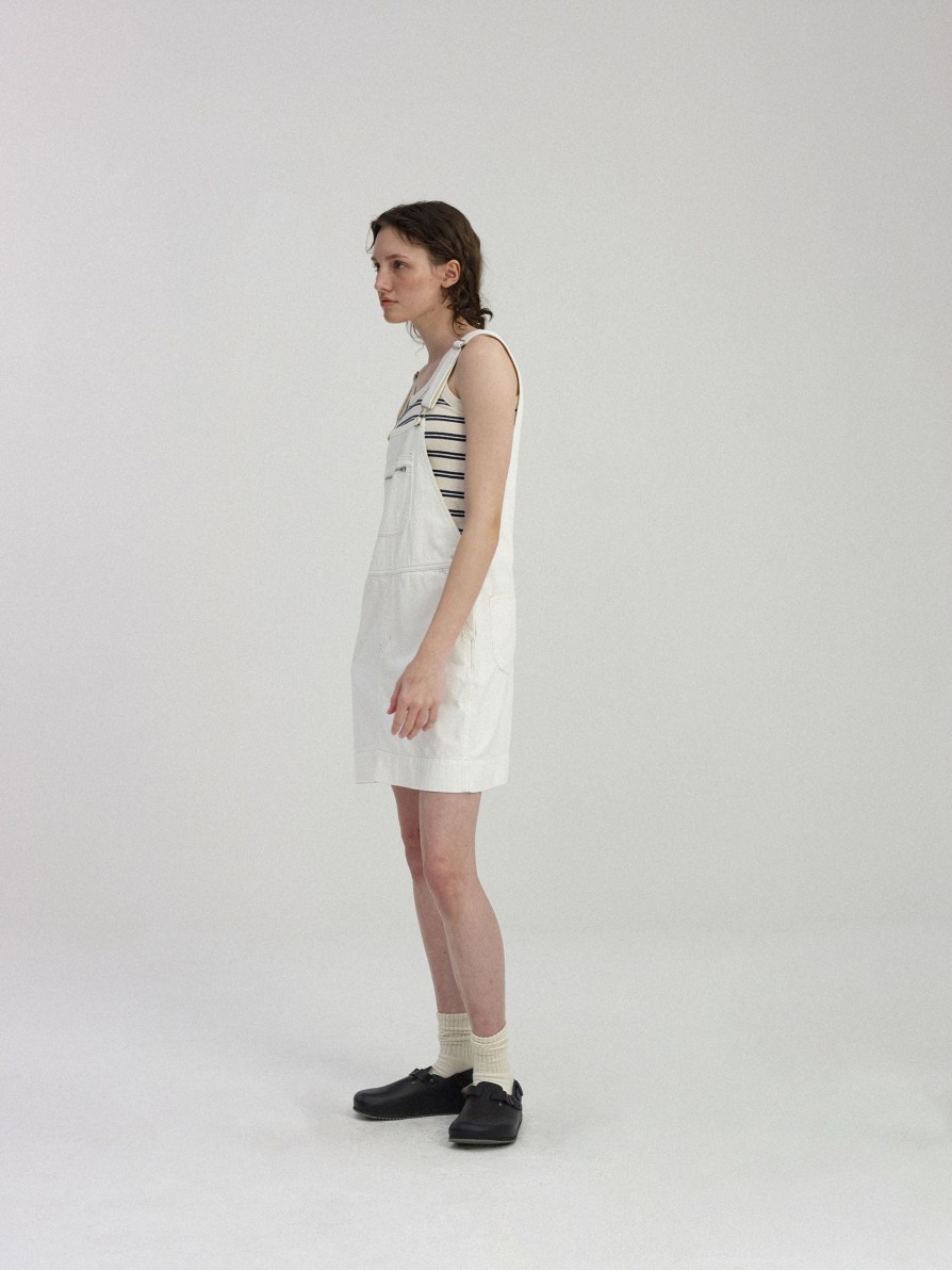 Bottoms Nothing written | Toffe Cotton Overall Skirt (White)