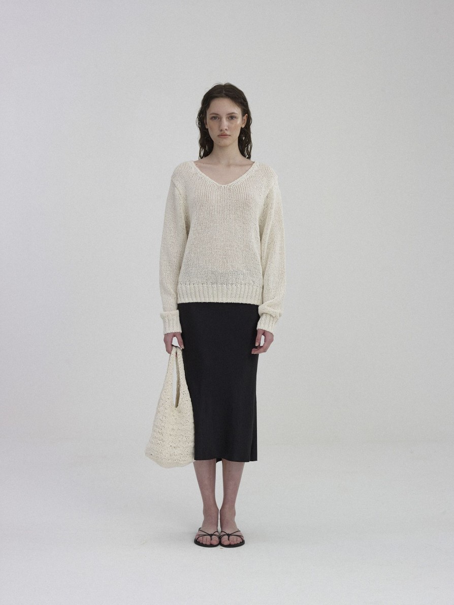 Accessories Nothing written | Handmade Knitted Bag (Ivory)