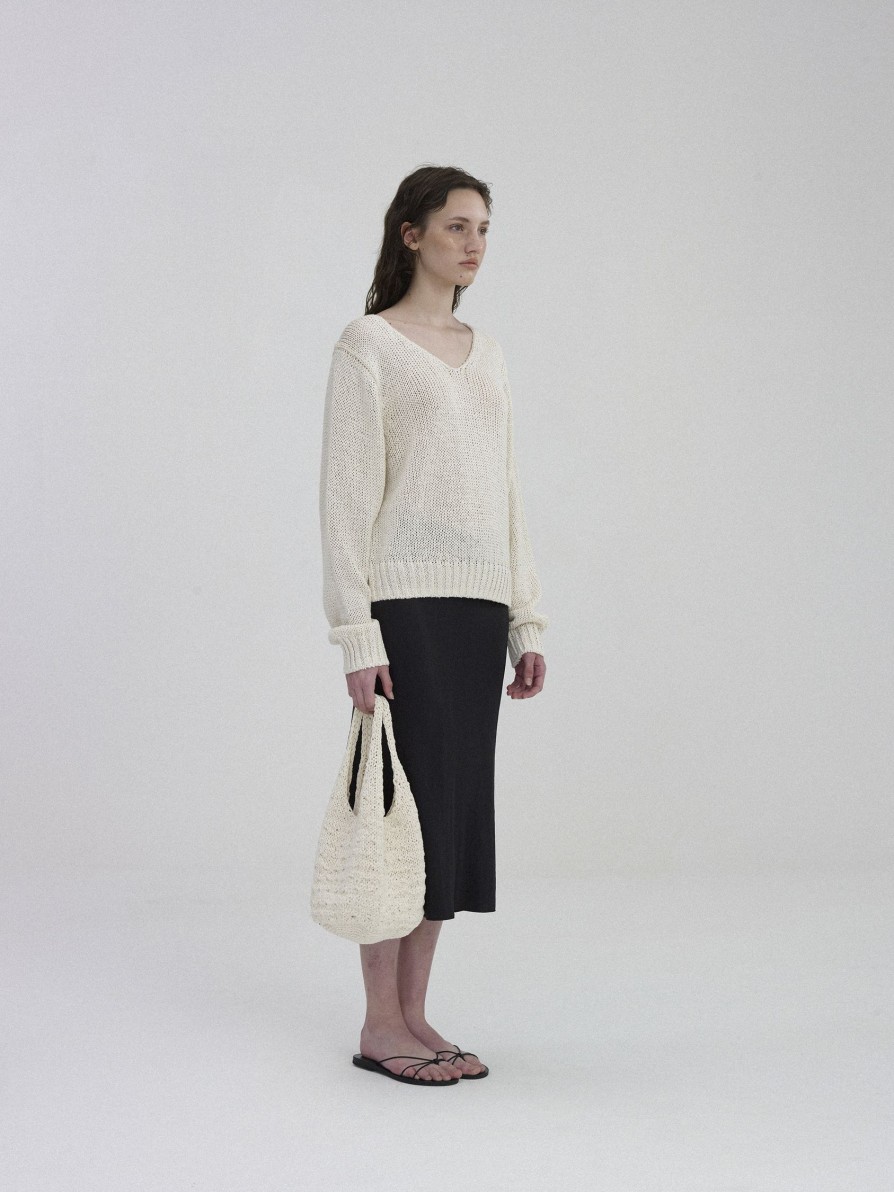 Accessories Nothing written | Handmade Knitted Bag (Ivory)