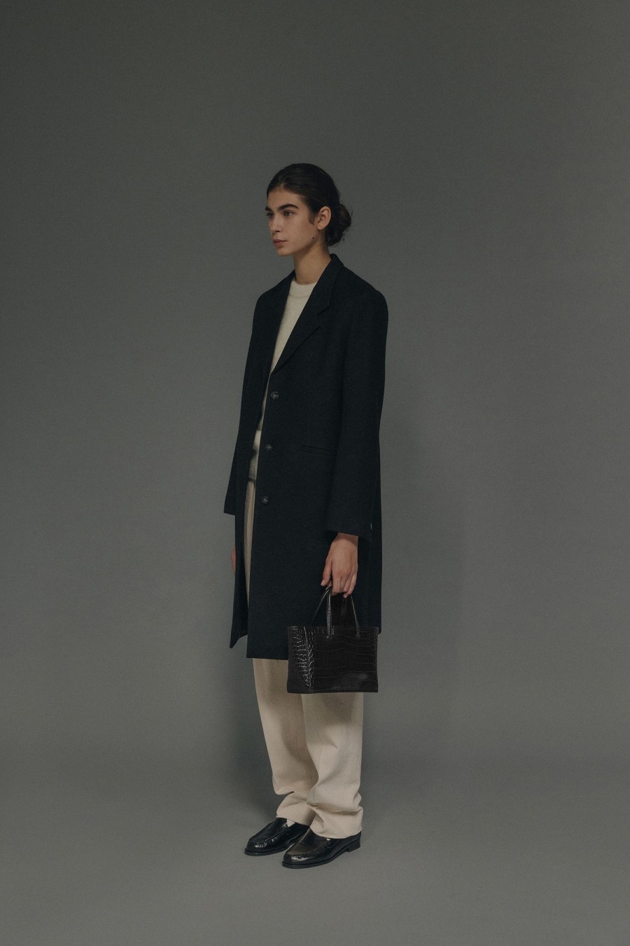 Essentials Nothing written | Parker Single Twill Coat (Black)