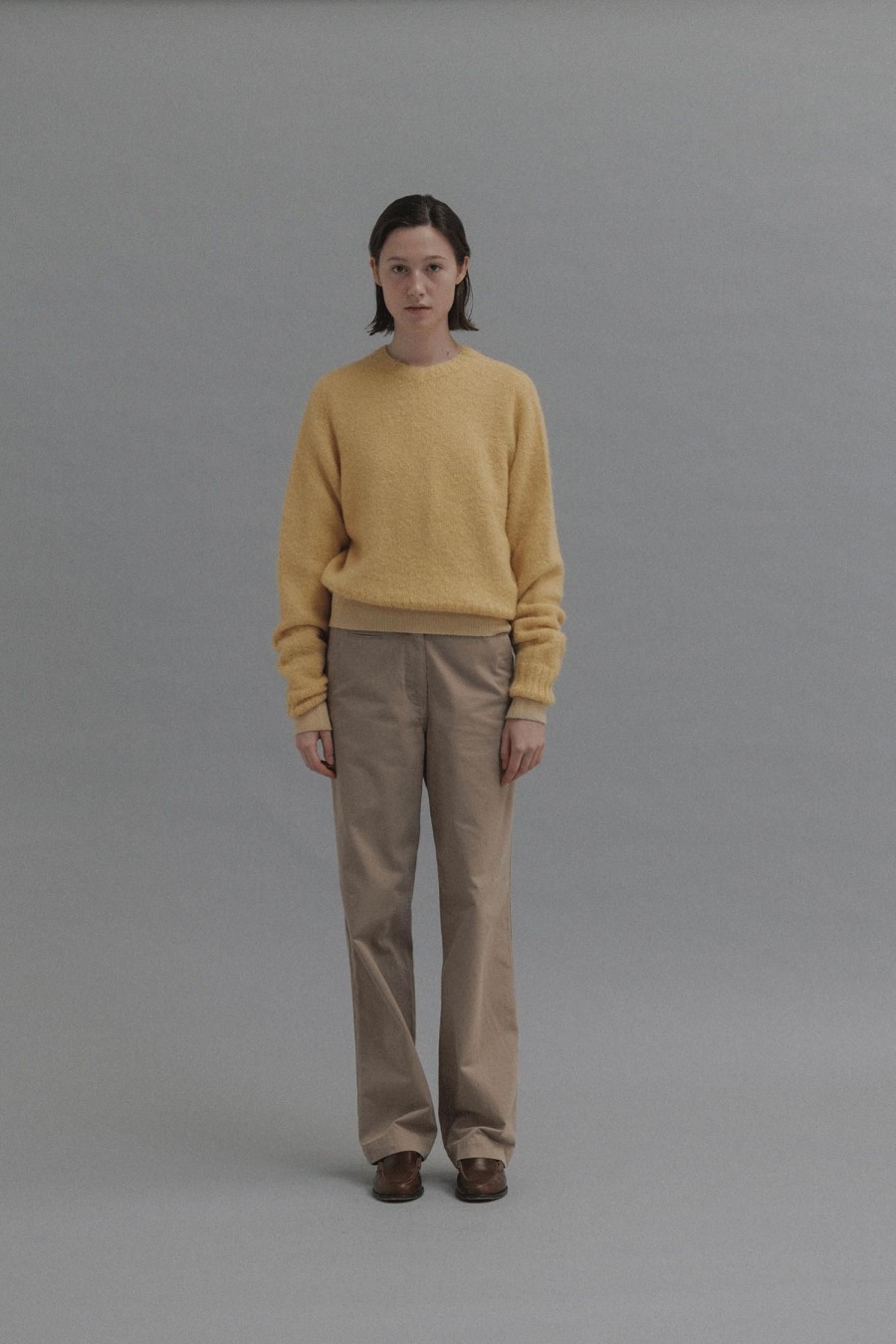 Tops Nothing written | Alpaca Pullover Sweater (Egg Yolk)