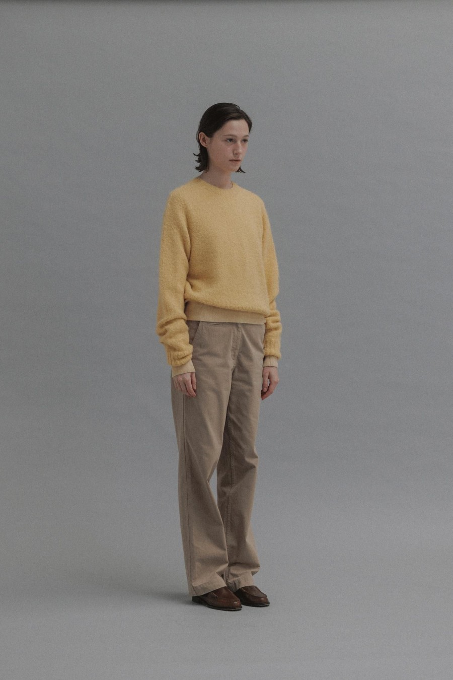 Tops Nothing written | Alpaca Pullover Sweater (Egg Yolk)