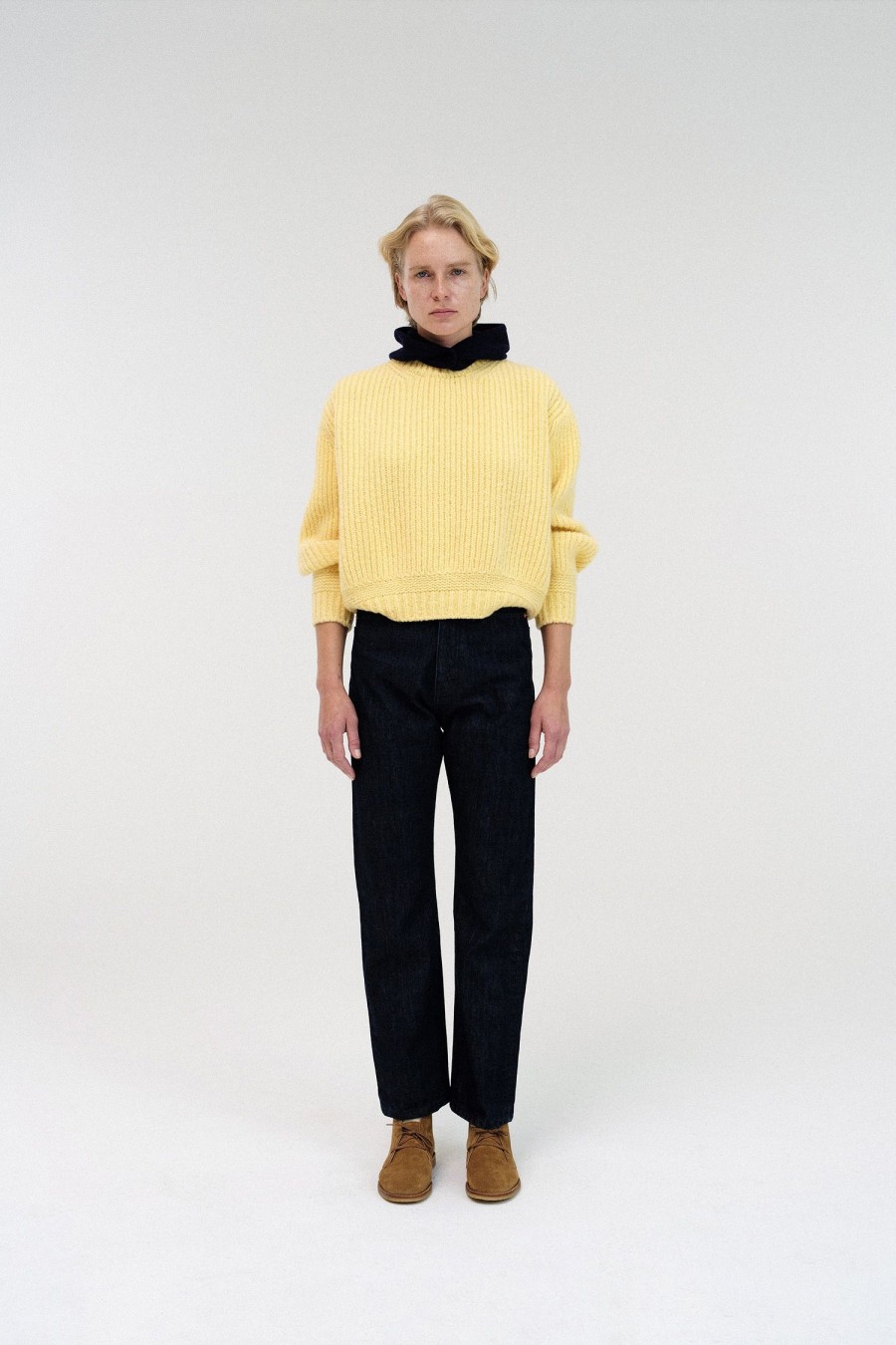 Tops Nothing written | Tobu Volume Wool Knit (Yellow)