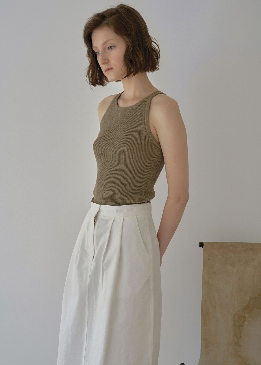 Tops Nothing written | 2Nd / Knit Sleeveless (Khaki)