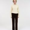 Tops Nothing written | U-Neck Knitted Sweater (Ivory)