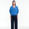 Tops Nothing written | 4Th / Haig V-Neck Pullover (Japanese Blue)