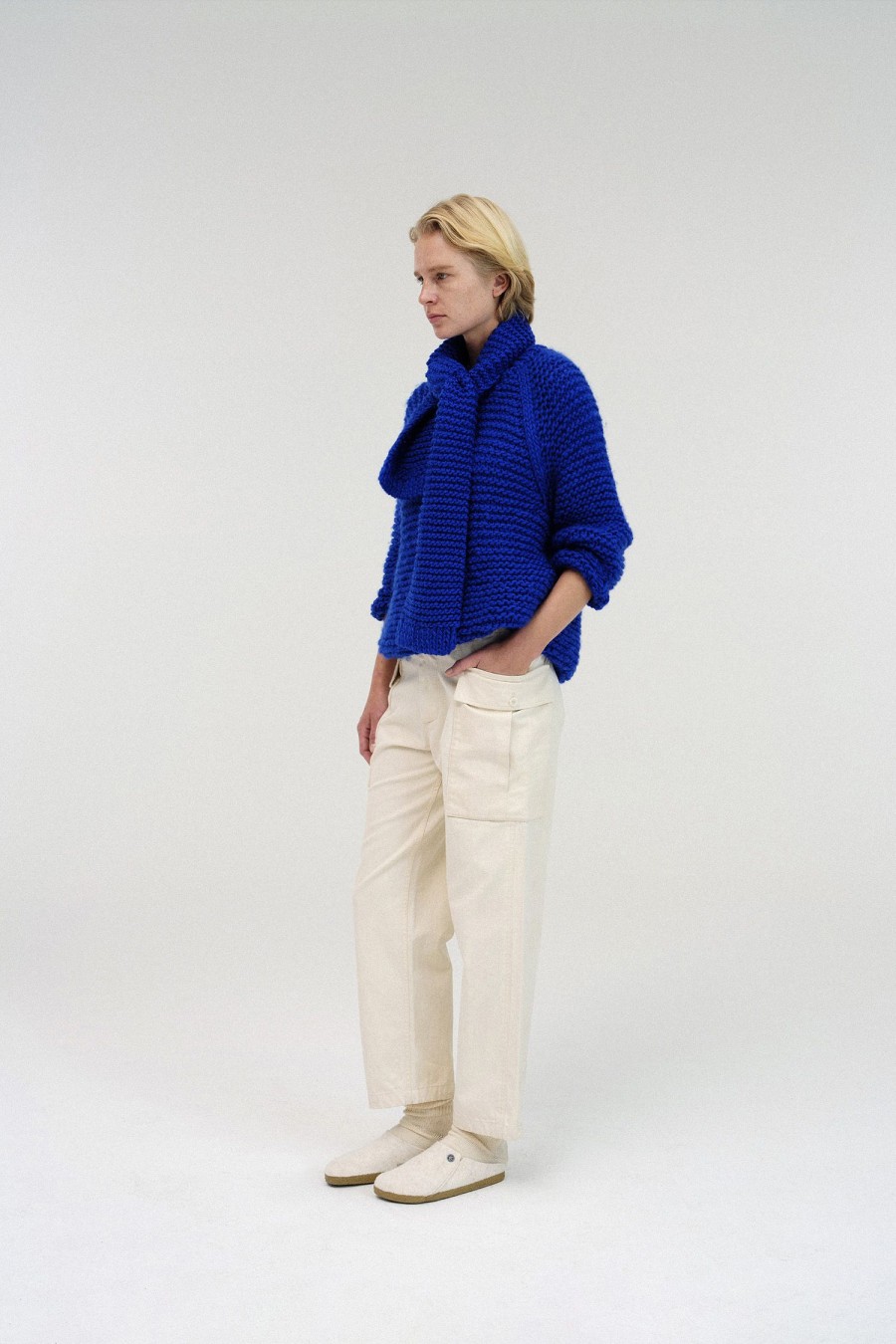 Tops Nothing written | 2Nd / Brre Handmade Round Sweater (Blue)