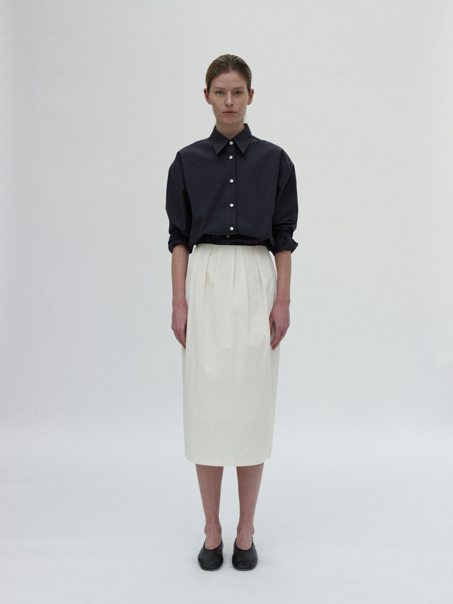 Bottoms Nothing written | Layered Tuck Skirt (Ivory)