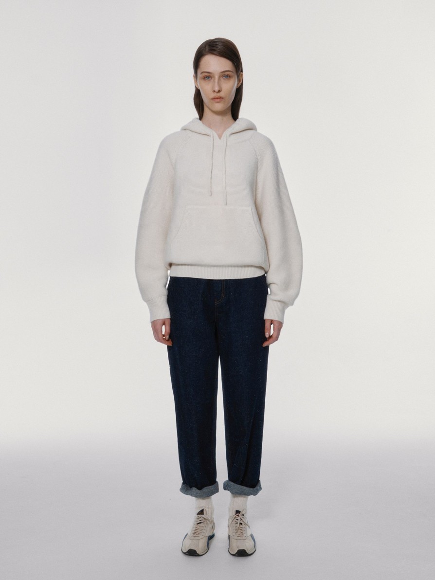 Tops Nothing written | 2Nd / Knitted Hoodie Sweat Shirt (Ivory)