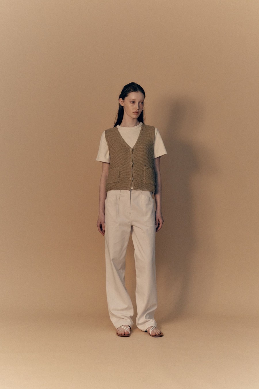 Tops Nothing written | Gabriel Single Vest (Khaki)