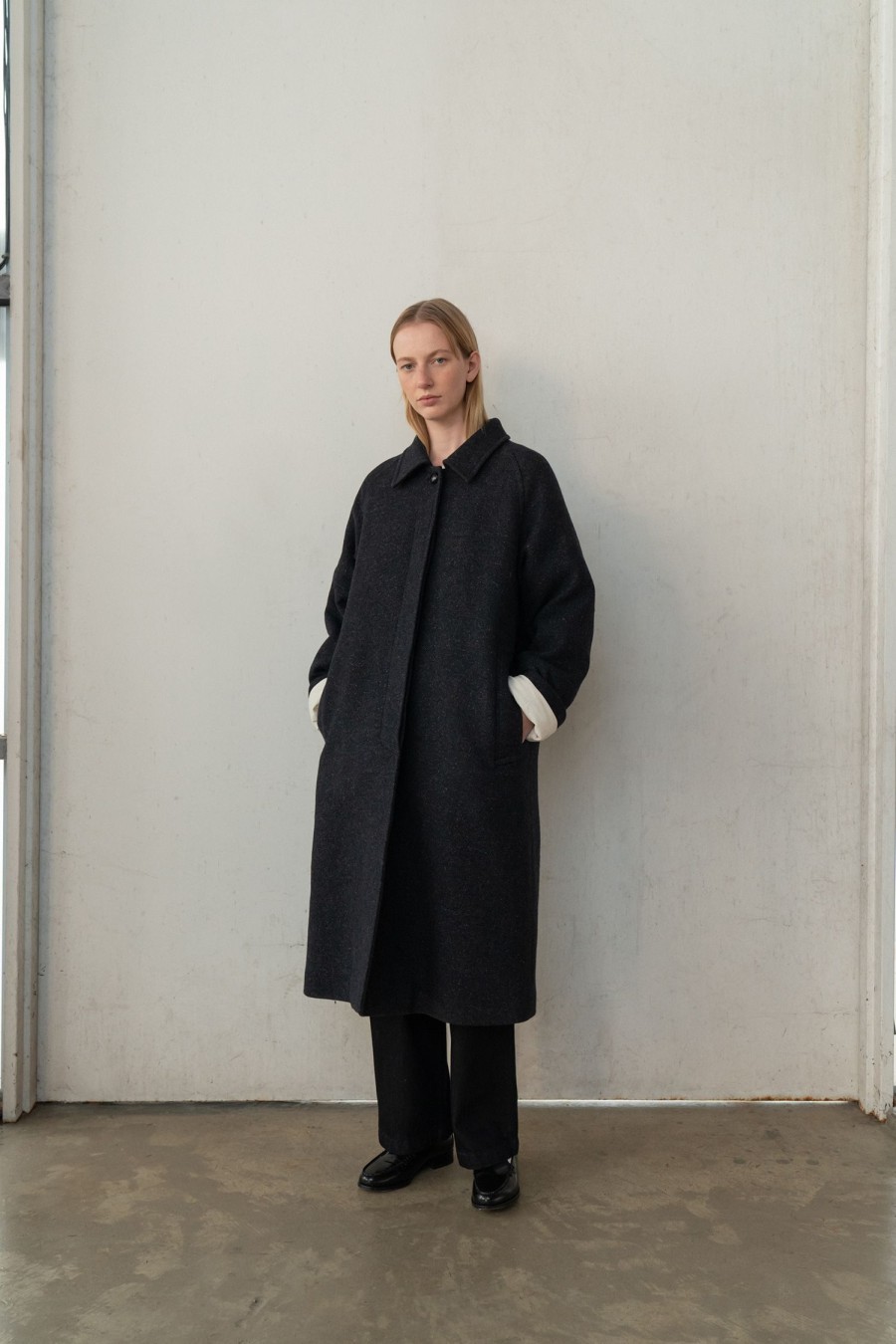 Essentials Nothing written | Marsh Wool Coat (Dark Blue)