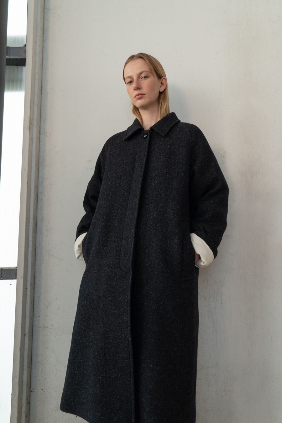 Essentials Nothing written | Marsh Wool Coat (Dark Blue)