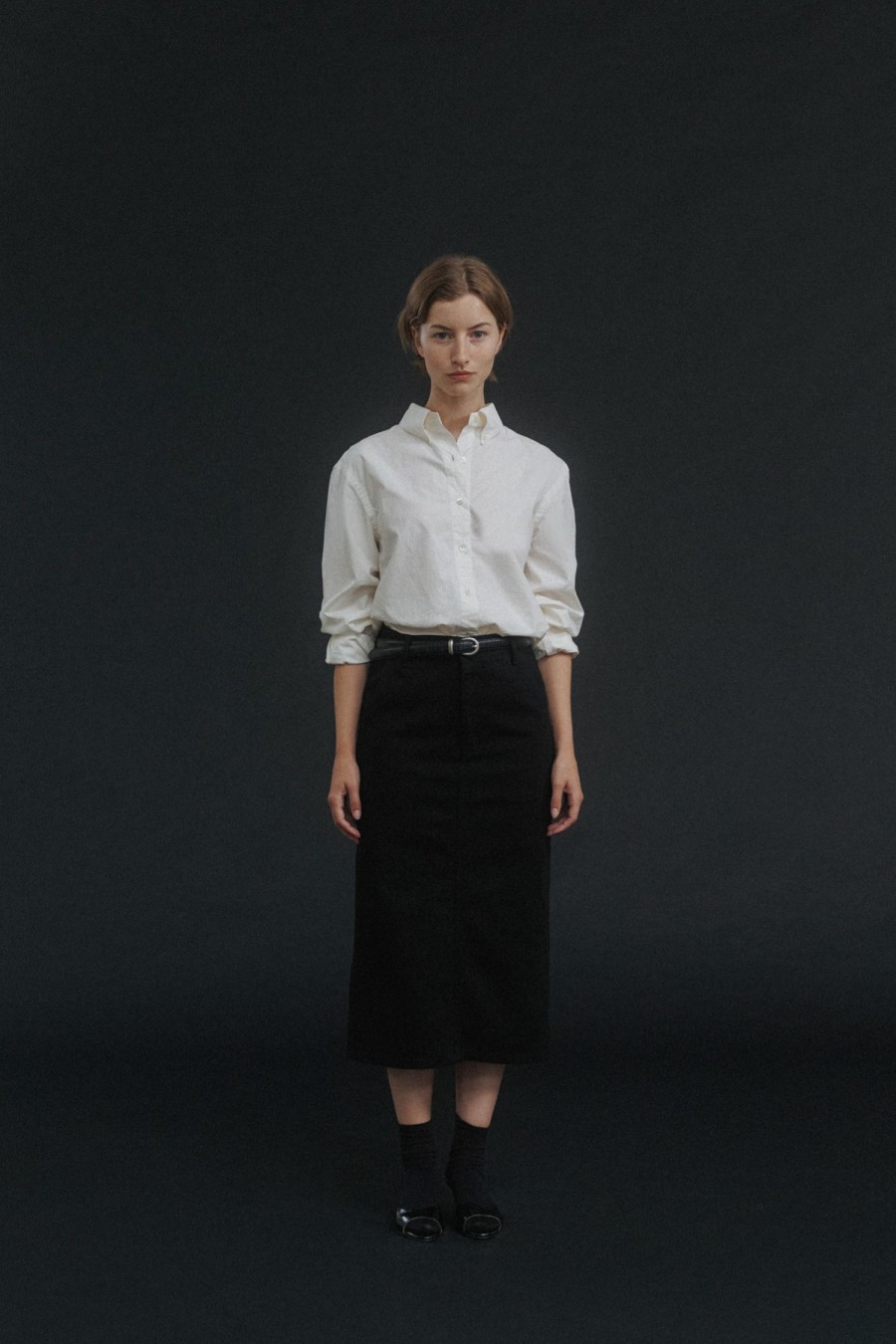 Bottoms Nothing written | 2Nd / H-Line Long Skirt (Washed Black)