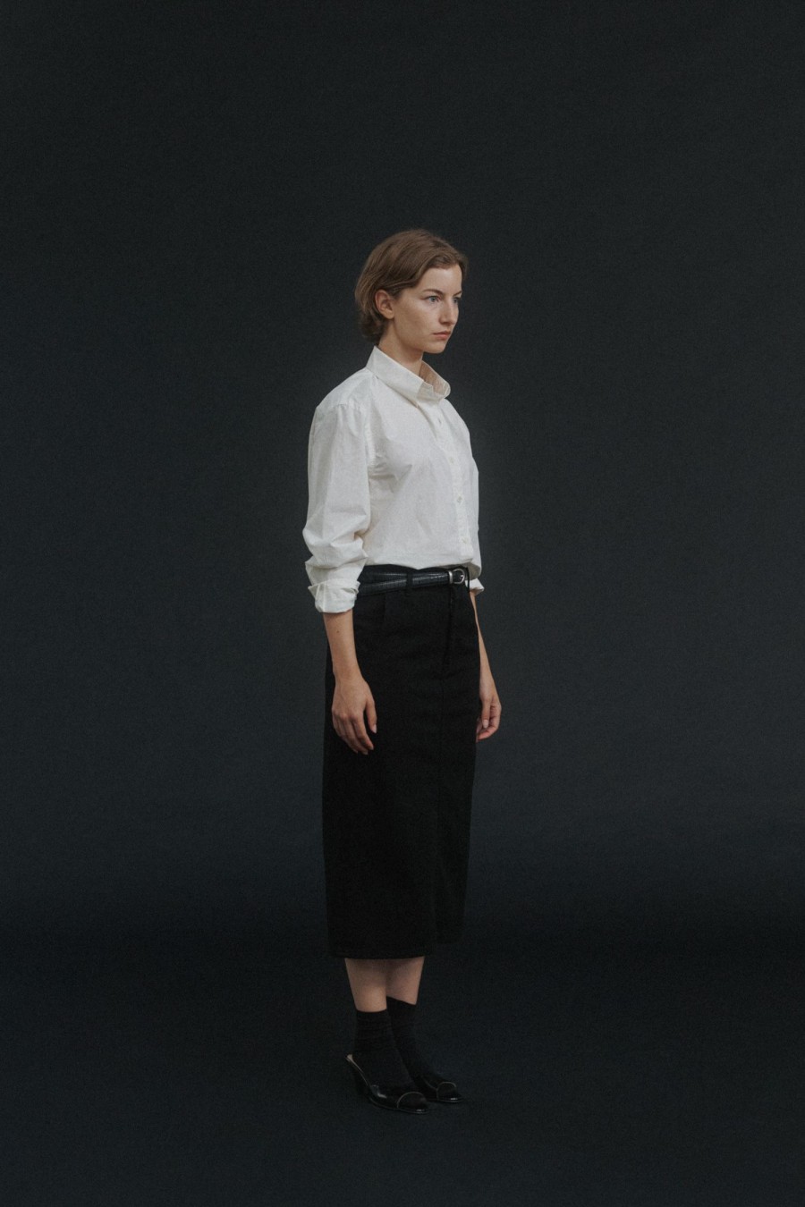 Bottoms Nothing written | 2Nd / H-Line Long Skirt (Washed Black)