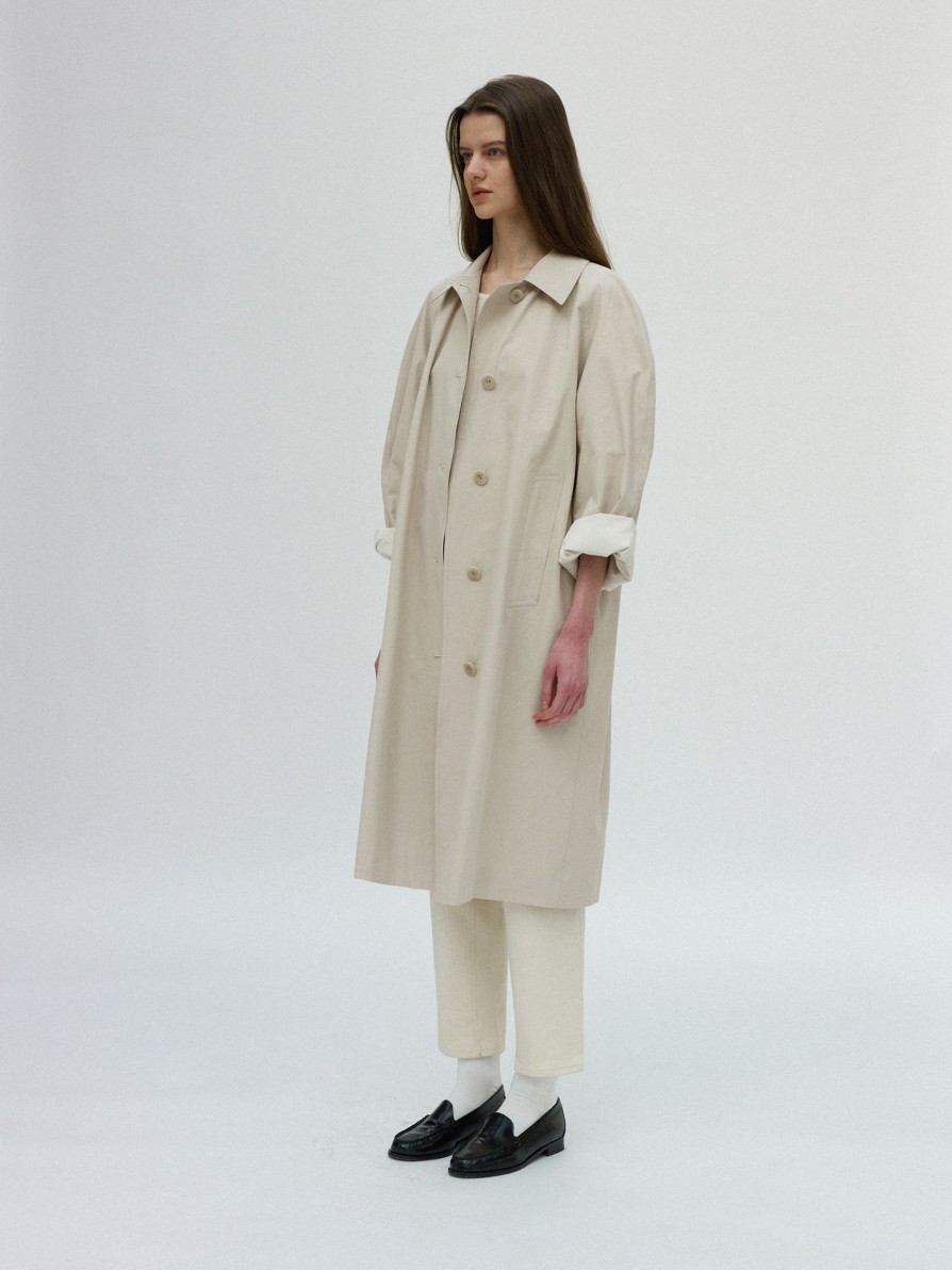 Essentials Nothing written | 12Nd / Volume Balmacaan Trench (Beige)