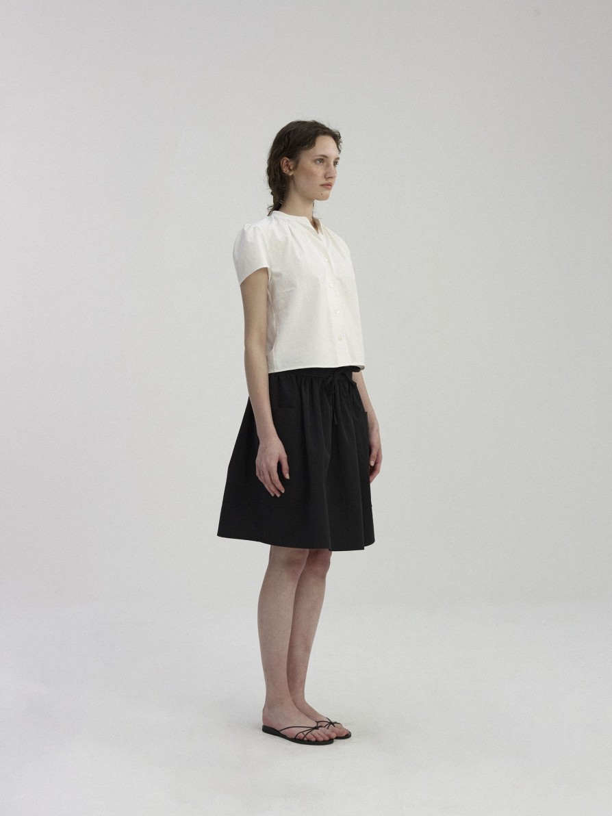 Tops Nothing written | 5Th / Pome Puff Sleeve Shirt (White)