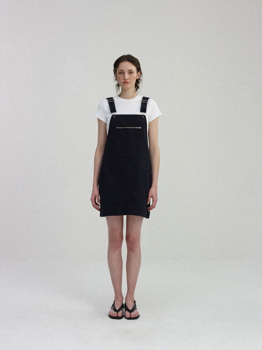 Bottoms Nothing written | Toffe Cotton Overall Skirt (Dark Navy)