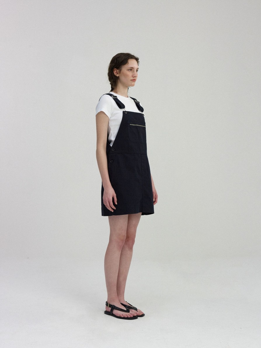 Bottoms Nothing written | Toffe Cotton Overall Skirt (Dark Navy)