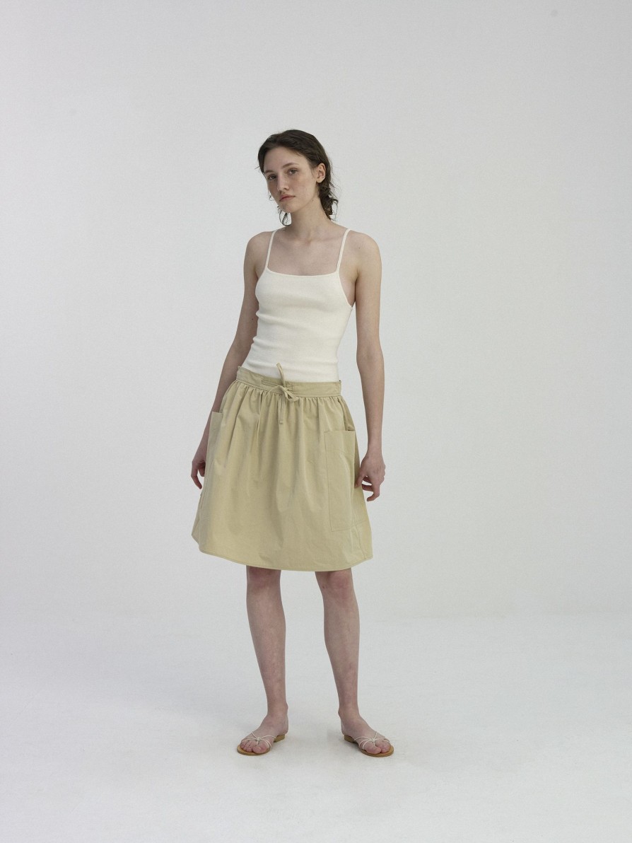 Bottoms Nothing written | Casali Flared Skirt (Beige)