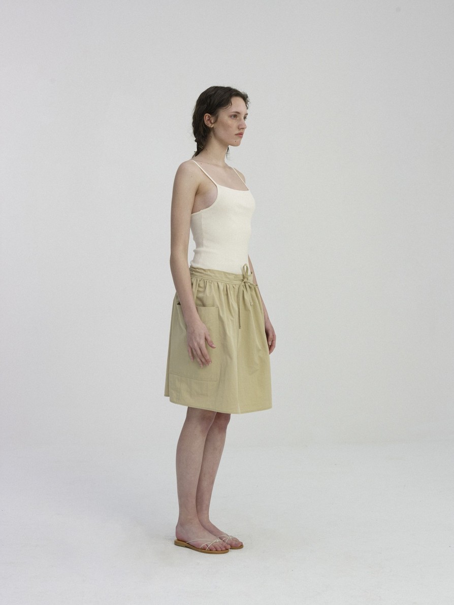 Bottoms Nothing written | Casali Flared Skirt (Beige)