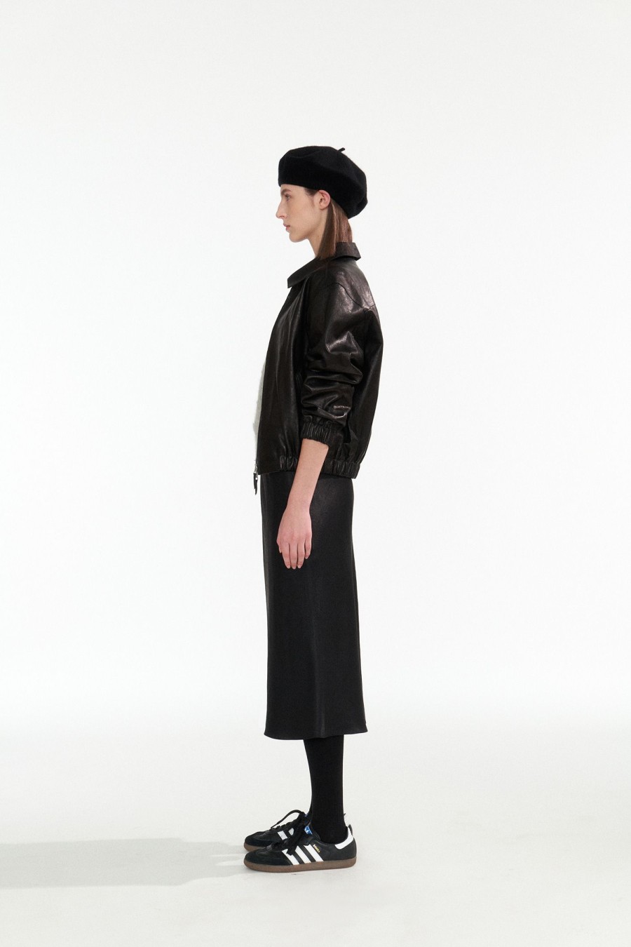 Essentials Nothing written | 7Th / Vegetable Leather Blouson (Black)