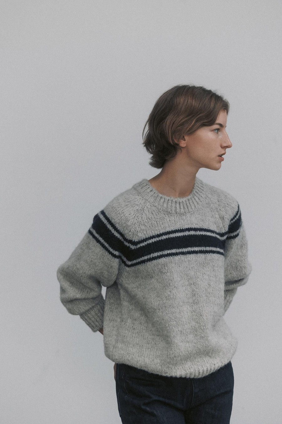 Tops Nothing written | 3Rd / Anan Round Pullover (Gray)