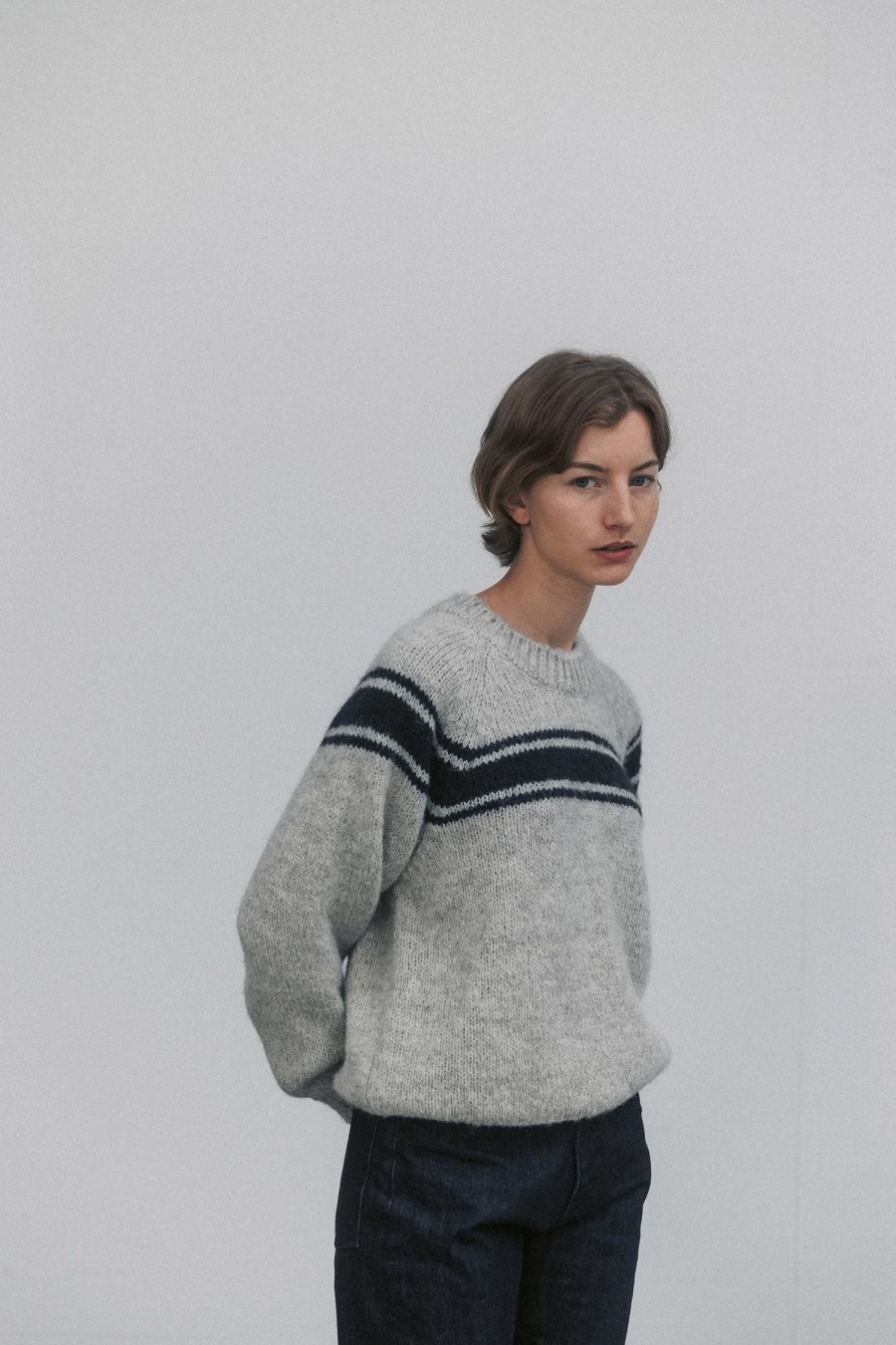 Tops Nothing written | 3Rd / Anan Round Pullover (Gray)