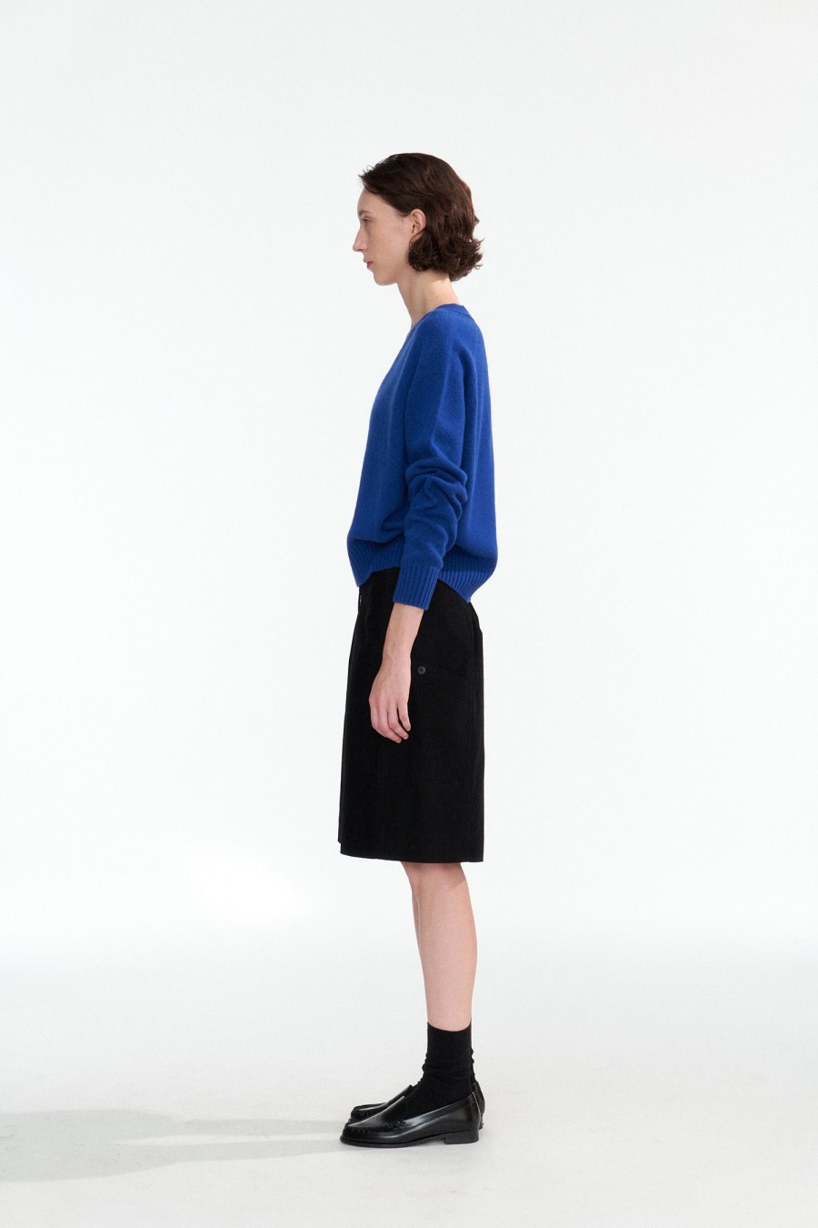 Tops Nothing written | 8Th / Erin Wool V-Neck Pullover (Royal Blue)