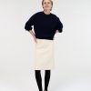 Bottoms Nothing written | Corduroy H-Line Skirt (Cream)