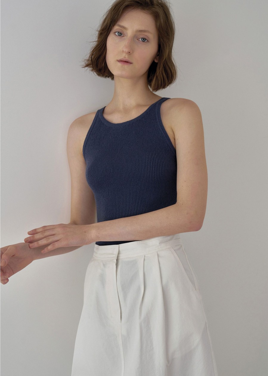 Tops Nothing written | 2Nd / Knit Sleeveless (Dark Blue)