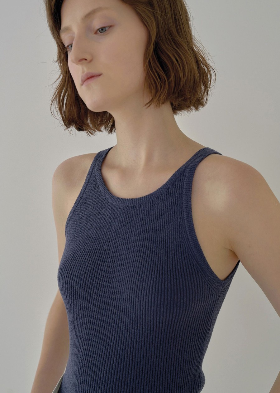 Tops Nothing written | 2Nd / Knit Sleeveless (Dark Blue)