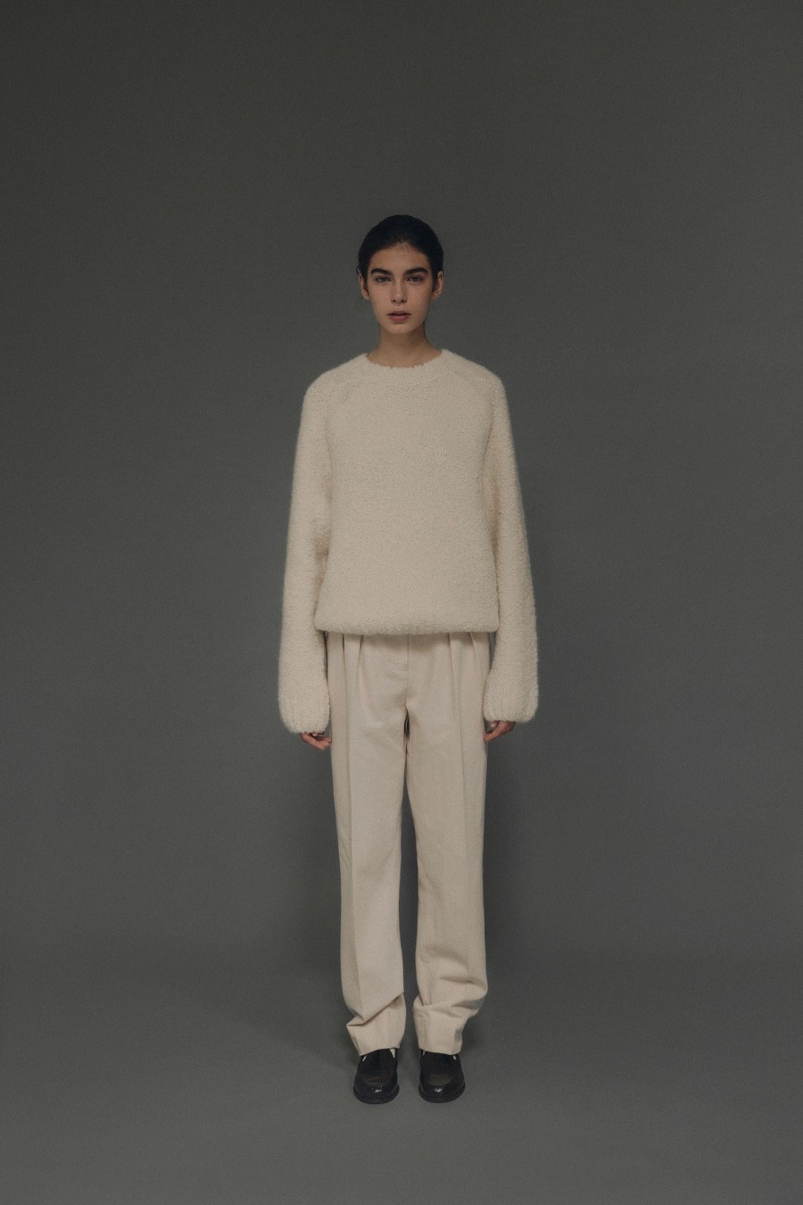 Exclusive Nothing written | 5Th / Somme Boucle Round Sleeve Knit (Ivory)