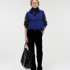 Essentials Nothing written | Cropped Puffer Vest (Blue)