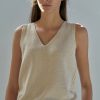 Tops Nothing written | 3Rd / Paper Sleeveless Top (Oatmeal)