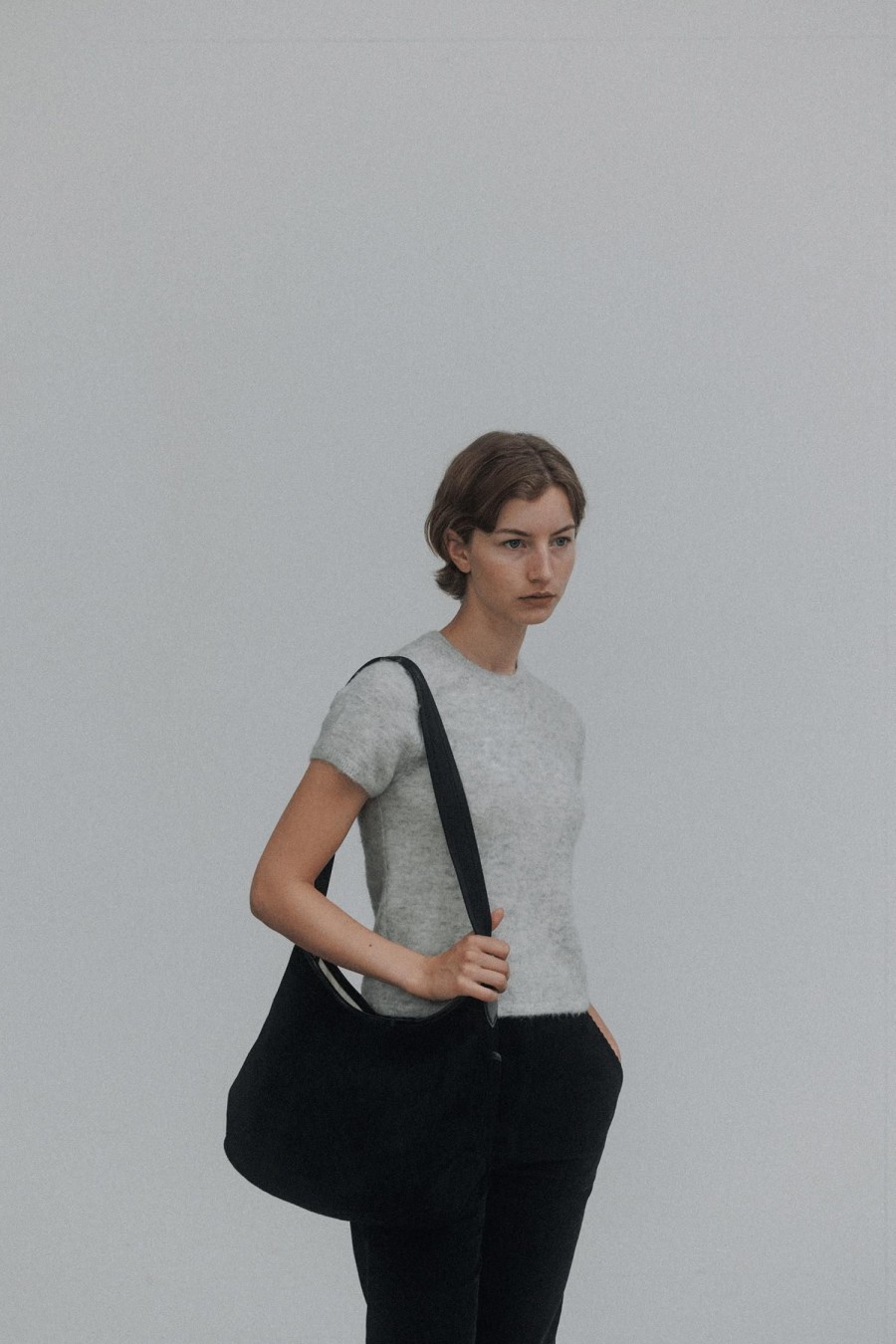 Tops Nothing written | Kotte Alpaca Short Sleeve Knit (Gray)