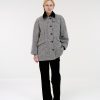 Exclusive Nothing written | Herringbone Half Balmacaan Coat (Black)