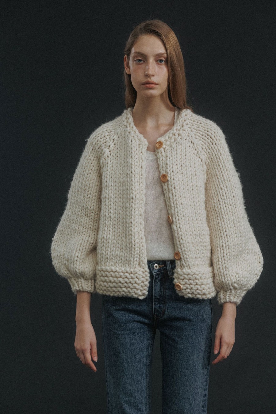 Exclusive Nothing written | 4Th / Brinee Handmade Cardigan (Cream)