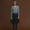 Bottoms Nothing written | 2Nd / Knife Pleated Mid-Skirt (Gray)